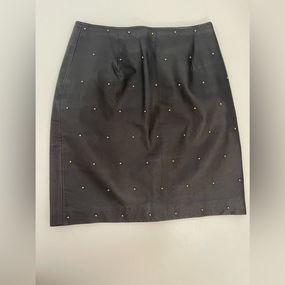 *100% Leather Vintage 80s David Benjamin Skirt